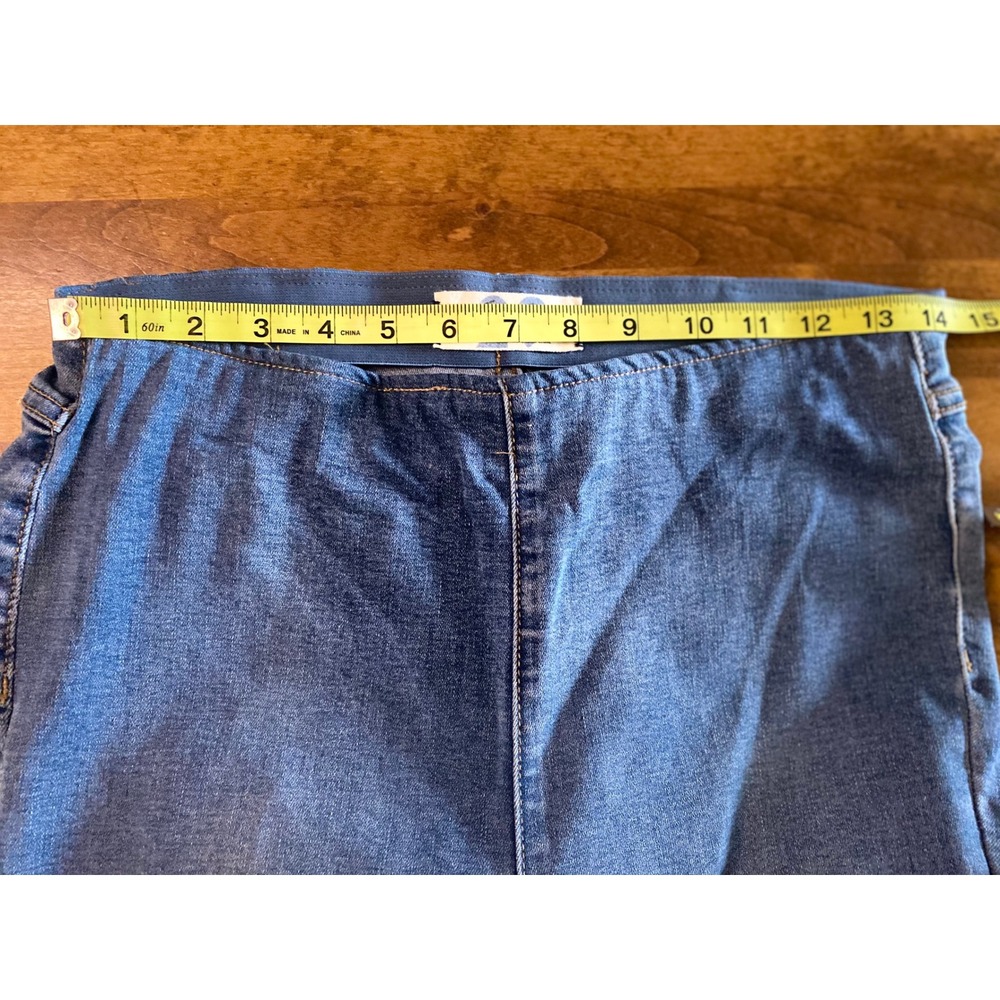 Free People We The Free Penny Pull On Flare Jeans Raw Hem Blue Womens 29 - Picture 12 of 13